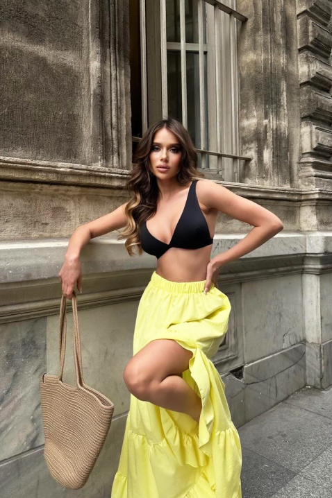 Suknja EVEZRA YELLOW, Boja: žuta, IVET.RS - Nova Kolekcija