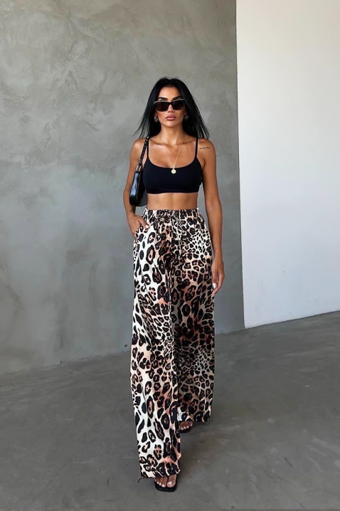 Pantalone BORSILZA BROWN, Boja: leopard, IVET.RS - Nova Kolekcija
