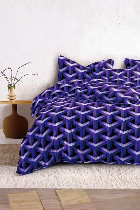 Komplet posteljine RUNEXA 200x220 cm pamuk - 4 dela, Boja: ljubičasta, IVET.RS - Nova Kolekcija