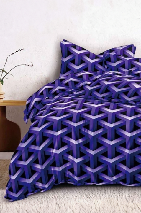 Komplet posteljine RUNEXA 200x220 cm pamuk - 4 dela, Boja: ljubičasta, IVET.RS - Nova Kolekcija