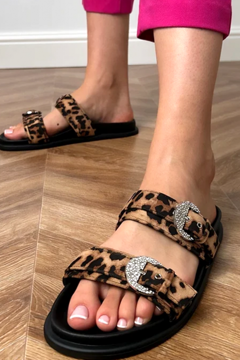 Ženske papuče MENLORZA BROWN, Boja: leopard, IVET.RS - Nova Kolekcija