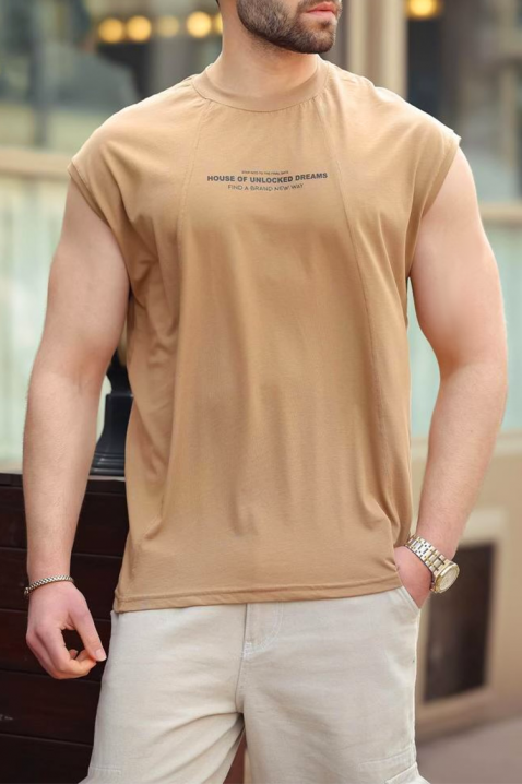 Muška majica RELZAN BEIGE, Boja: bež, IVET.RS - Nova Kolekcija