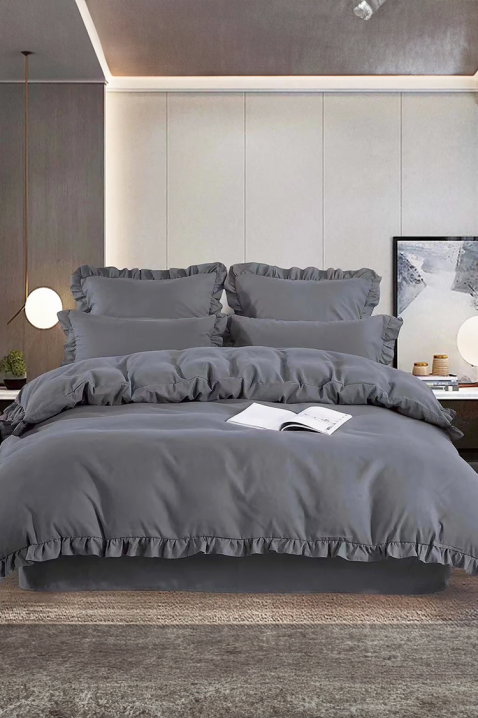 Komplet posteljine CANVELA GREY 200x220 cm pamuk - 4 dela, Boja: siva, IVET.RS - Nova Kolekcija