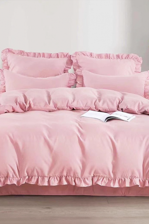 Komplet posteljine CANVELA PINK 200x220 cm pamuk - 4 dela, Boja: roze, IVET.RS - Nova Kolekcija