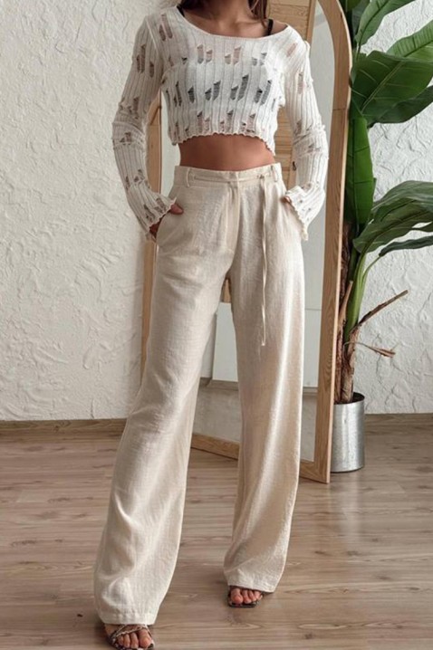 Pantalone MASMERIYA, Boja: ecru, IVET.RS - Nova Kolekcija