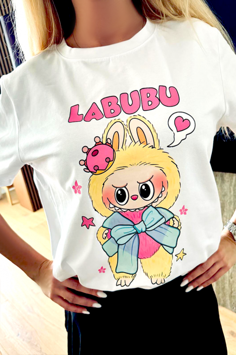Majica LABUBU RIBBON, Boja: bela, IVET.RS - Nova Kolekcija