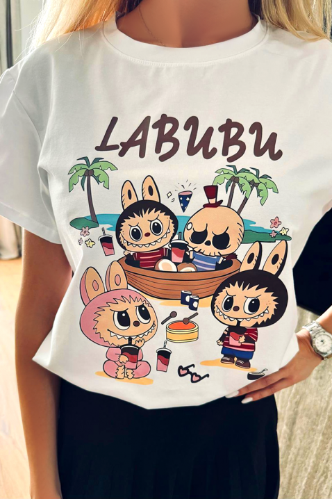 Majica LABUBU FRIENDS, Boja: bela, IVET.RS - Nova Kolekcija
