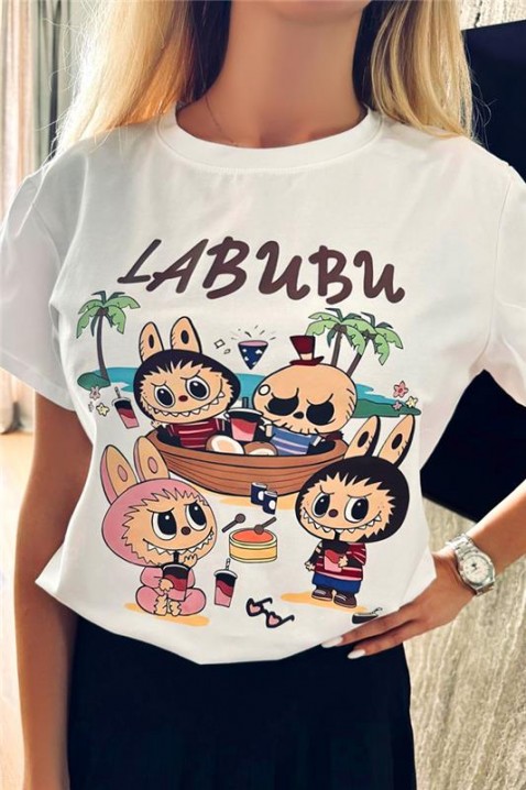 Majica LABUBU FRIENDS, Boja: bela, IVET.RS - Nova Kolekcija