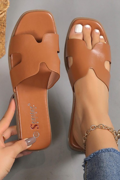 Ženske papuče HERMESINA BROWN, Boja: braon, IVET.RS - Nova Kolekcija
