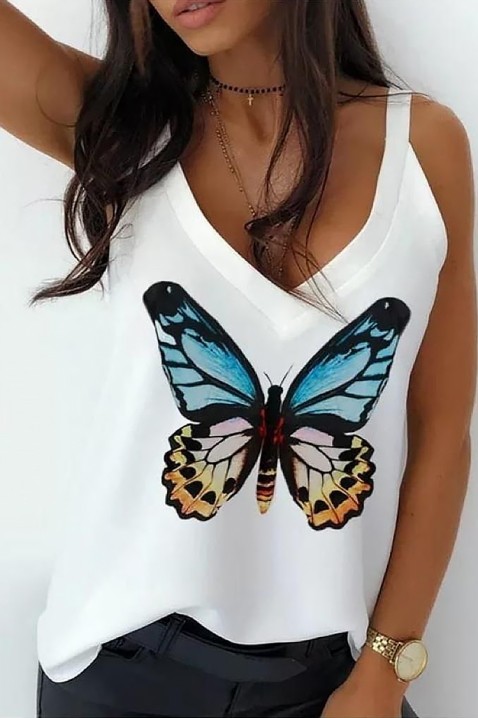 Top BUTTERFLANA WHITE, Boja: bela, IVET.RS - Nova Kolekcija