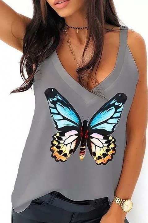 Top BUTTERFLANA GREY, Boja: siva, IVET.RS - Nova Kolekcija