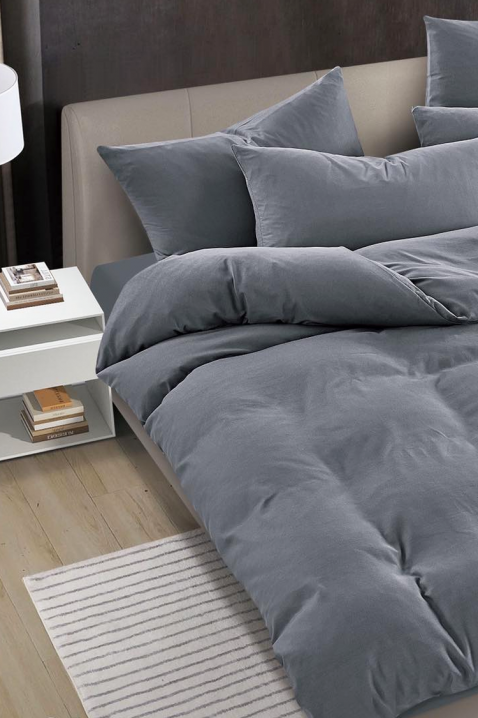 Komplet posteljine SOLPESA GREY 200x220 cm pamuk - 3 dela, Boja: siva, IVET.RS - Nova Kolekcija