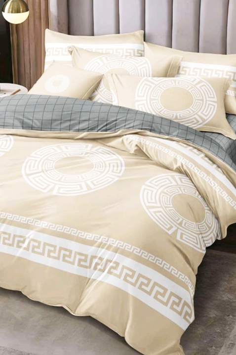Komplet posteljine PLOHERA BEIGE 200x220 cm pamuk - 4 dela, Boja: bež, IVET.RS - Nova Kolekcija