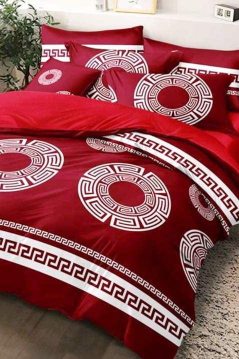 Komplet posteljine PLOHERA RED 200x220 cm pamuk - 4 dela, Boja: crvena, IVET.RS - Nova Kolekcija