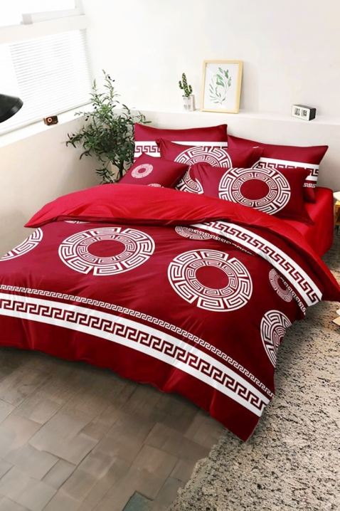 Komplet posteljine PLOHERA RED 200x220 cm pamuk - 4 dela, Boja: crvena, IVET.RS - Nova Kolekcija