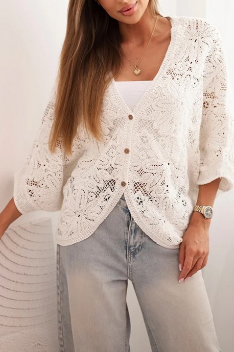 Ženska bluza PLESIANA, Boja: bela, IVET.RS - Nova Kolekcija