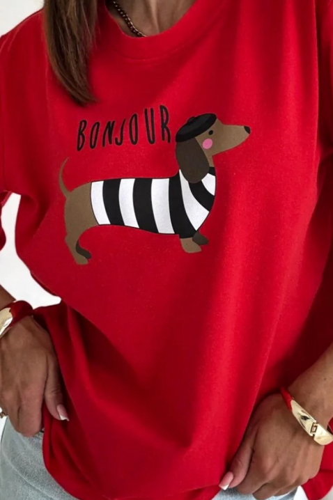 Ženska majica ERTIOSA RED, Boja: crvena, IVET.RS - Nova Kolekcija