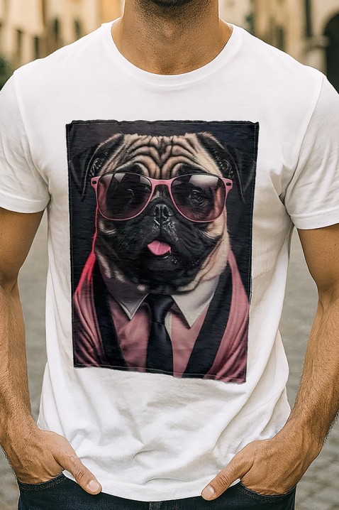 Muška majica DOGGO WHITE, Boja: bela, IVET.RS - Nova Kolekcija