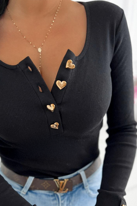 Ženska bluza SILVINA BLACK, Boja: crna, IVET.RS - Nova Kolekcija