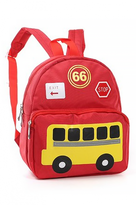 Dečji ranac BUSCHOOL RED, Boja: crvena, IVET.RS - Nova Kolekcija