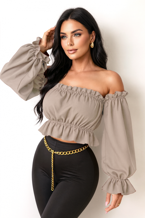Ženska bluza BLUZERA BEIGE, Boja: bež, IVET.RS - Nova Kolekcija