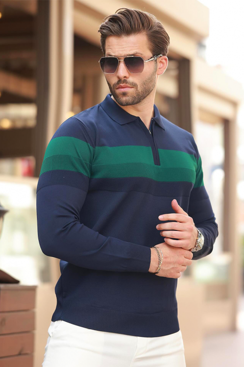 Muška bluza BERTOLO NAVY, Boja: tamnoplava, IVET.RS - Nova Kolekcija