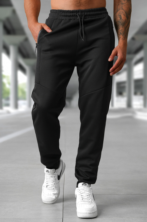Muške pantalone RENEGO BLACK, Boja: crna, IVET.RS - Nova Kolekcija