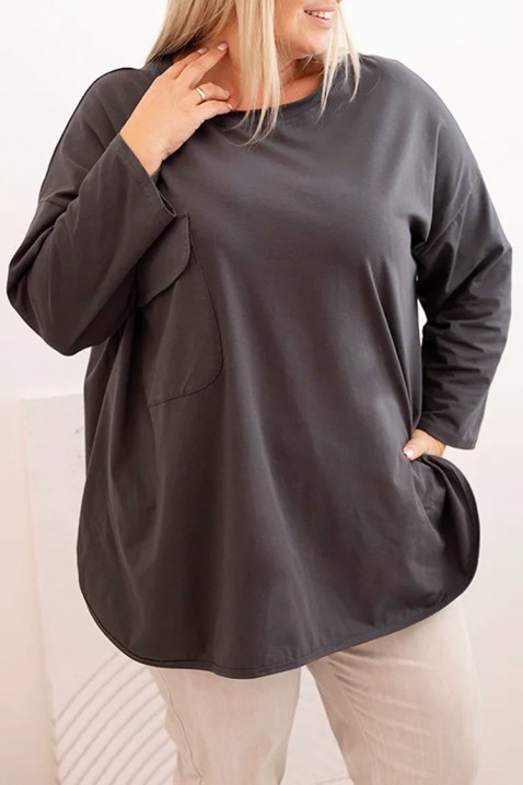 Ženska bluza FRENOLFA GREY, Boja: siva, IVET.RS - Nova Kolekcija