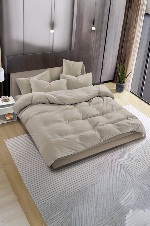 Komplet posteljine SOLPESA BEIGE 160x200 cm pamuk - 3 dela, Boja: bež, IVET.RS - Nova Kolekcija