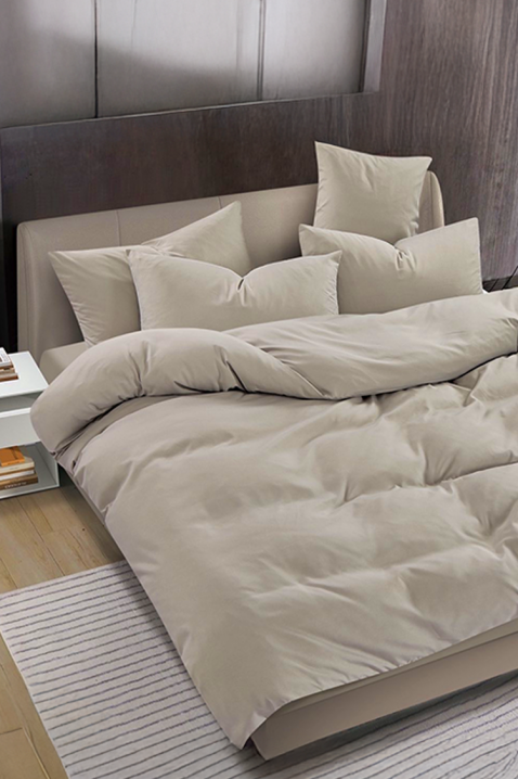 Komplet posteljine SOLPESA BEIGE 160x200 cm pamuk - 3 dela, Boja: bež, IVET.RS - Nova Kolekcija