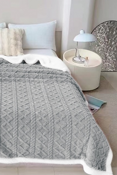Prekrivač za krevet ERTIOLJA GREY 160х200 cm, Boja: siva, IVET.RS - Nova Kolekcija