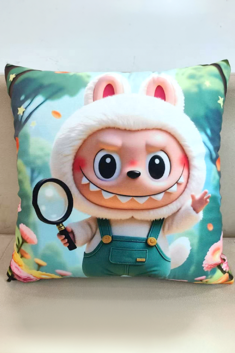 Jastučnica LABUBU DETECTIVE 40х40 cm, Boja: višebojna, IVET.RS - Nova Kolekcija