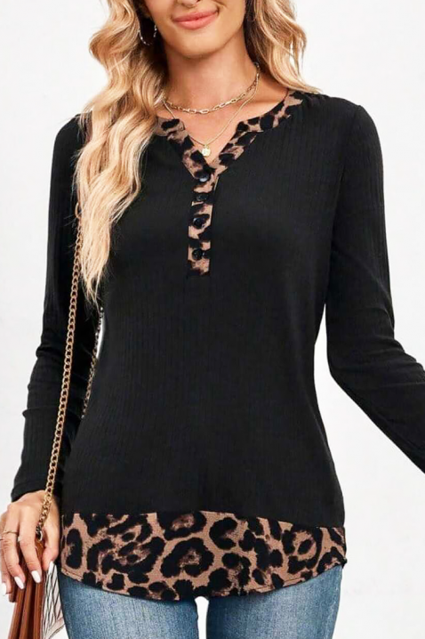 Ženska bluza GLINEZA BLACK, Boja: crna, IVET.RS - Nova Kolekcija