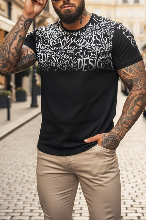 Muška majica REBELFO BLACK, Boja: crna, IVET.RS - Nova Kolekcija