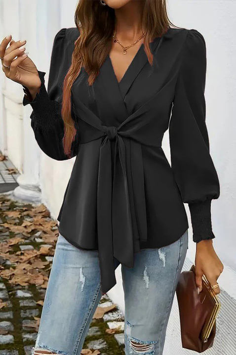 Ženska bluza GIRFOLZA BLACK, Boja: crna, IVET.RS - Nova Kolekcija