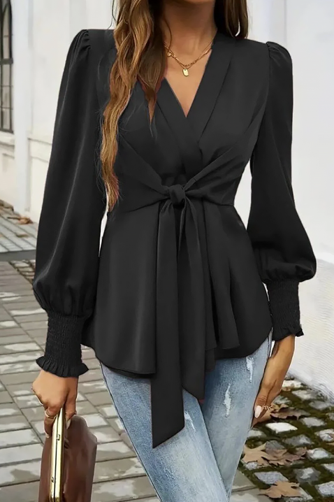 Ženska bluza GIRFOLZA BLACK, Boja: crna, IVET.RS - Nova Kolekcija