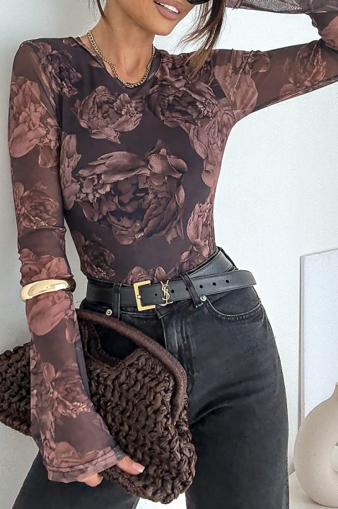 Ženska bluza FLONDENA BROWN, Boja: braon, IVET.RS - Nova Kolekcija
