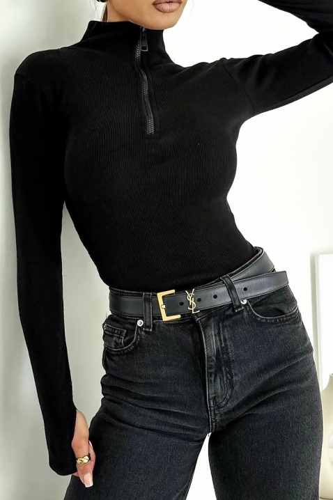 Bodi - bluza KERMOLZA BLACK, Boja: crna, IVET.RS - Nova Kolekcija