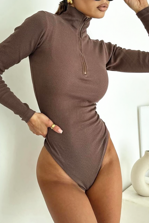 Bodi - bluza KERMOLZA BROWN, Boja: braon, IVET.RS - Nova Kolekcija