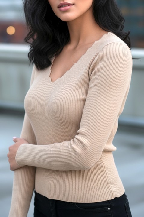 Ženska bluza VORNELFA BEIGE, Boja: ecru, IVET.RS - Nova Kolekcija