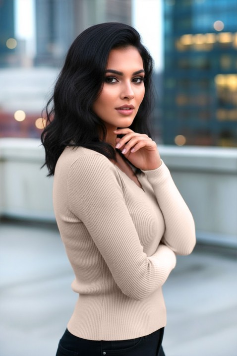 Ženska bluza VORNELFA BEIGE, Boja: ecru, IVET.RS - Nova Kolekcija