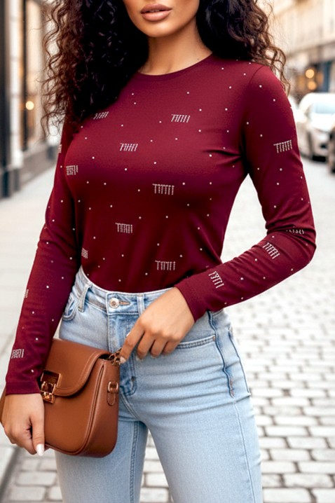 Ženska bluza JERNOLDA BORDO, Boja: bordo, IVET.RS - Nova Kolekcija