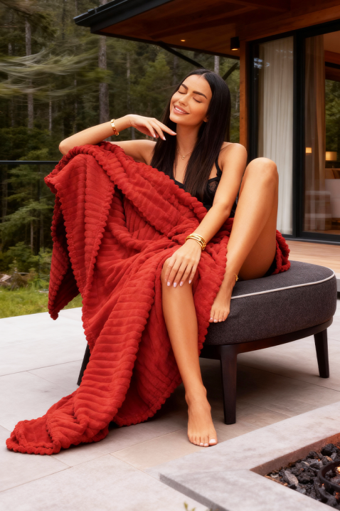 Ćebe FELISARA RED 220x240 cm - Kućni tekstil | Ivet.RS Ćebe FELISARA RED 220x240 cm, Boja: crvena, IVET.RS - Nova Kolekcija