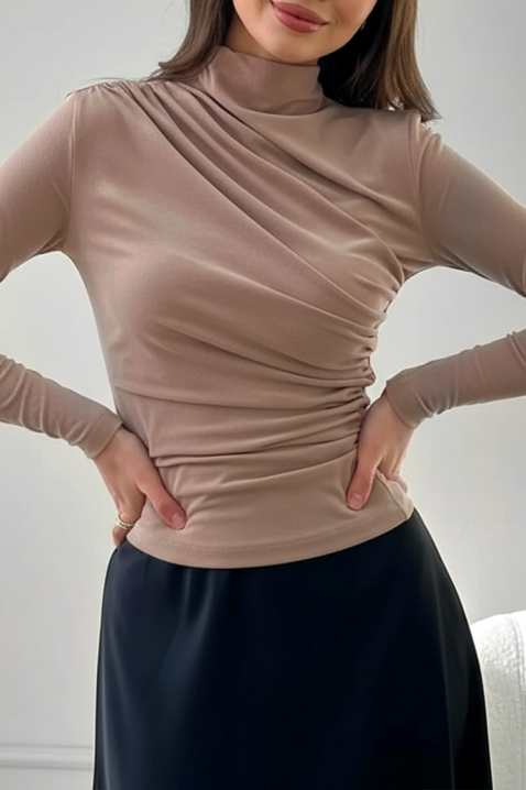 Ženska bluza LENDILA MOCHA, Boja: moka, IVET.RS - Nova Kolekcija
