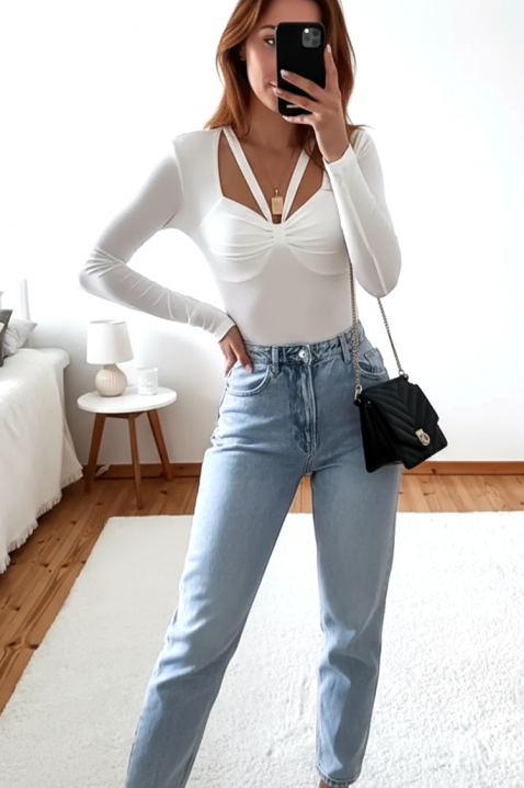Ženska bluza INVERTA WHITE, Boja: bela, IVET.RS - Nova Kolekcija