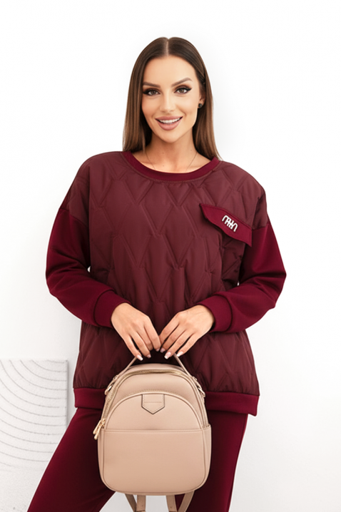 Komplet REBRALZA BORDO, Boja: bordo, IVET.RS - Nova Kolekcija