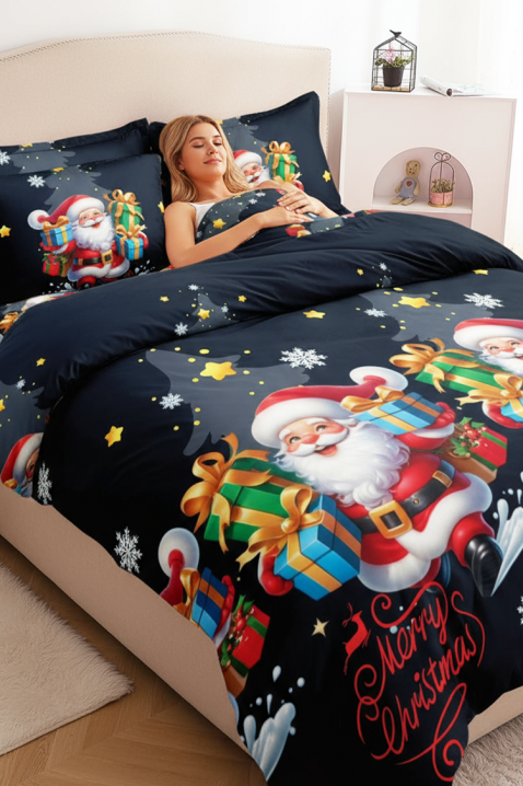 Komplet posteljine VIORENY 200x220 cm pamuk - 4 dela, Boja: crna, IVET.RS - Nova Kolekcija