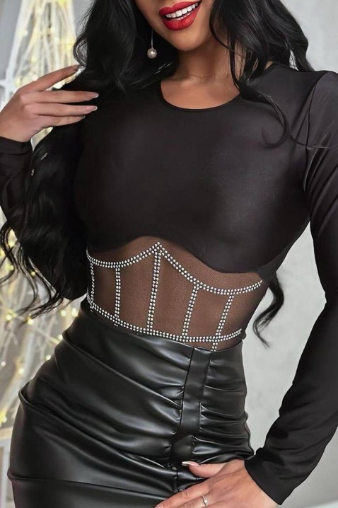 Bodi - bluza LARSONA, Boja: crna, IVET.RS - Nova Kolekcija