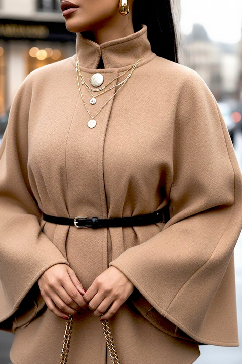 Pončo POLPONZA BEIGE, Boja: bež, IVET.RS - Nova Kolekcija