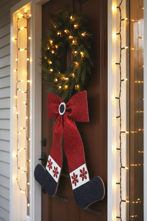 Novogodišnja dekoracija za vrata ERNOMY, Boja: crvena, IVET.RS - Nova Kolekcija